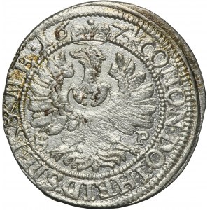 Silesia, Duchy of Oels, Sylvius Friedrich, 6 Kreuzer Oels 1674 SP