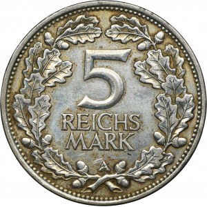 Germany, Weimar Republic, 5 Mark Berlin 1925 A
