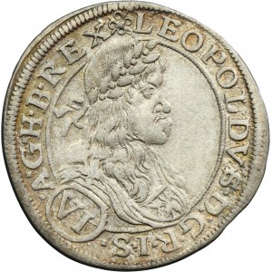 Austria, Leopold I, 6 Kreuzer Wien 1664 CA