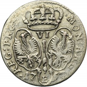 Germany, Kingdom of Prussia, Friedrich II, 6 Groschen Königsberg 1757 E