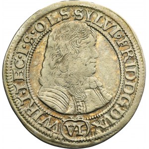 Silesia, Duchy of Oels, Sylvius Friedrich, 6 Kreuzer Oels 1674 SP