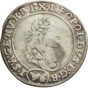 Hungary, Leopold I, 6 Kreuzer Kremnitz 1672 KB