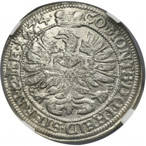Silesia, Duchy of Oels, Sylvius Friedrich, 6 Kreuzer Oels 1674 SP - NGC MS62