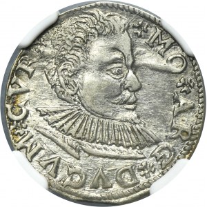 Duchy of Curland, Friedrich Kettler, 3 Groschen Mitau 1597 - NGC AU58