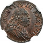 Augustus III of Poland, Schilling Grünthal 1751 - NGC MS65 BN