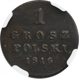 Polish Kingdom, 1 groschen Warsaw 1816 IB - NGC AU DETAILS