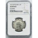 Duchy of Warsaw, 1/3 Thaler Warsaw 1814 IB - NGC AU DETAILS