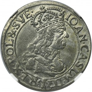 John II Casimir, 6 Groschen Krakau 1660 TLB - NGC AU DETAILS - RARER