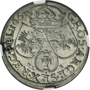John II Casimir, 6 Groschen Krakau 1660 TLB - NGC AU DETAILS - RARER