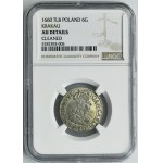 John II Casimir, 6 Groschen Krakau 1660 TLB - NGC AU DETAILS - RARER