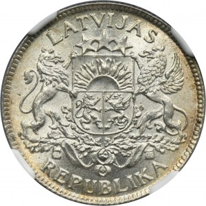 Latvia, Republic of Latvia, 1 Lats 1924 - NGC MS65