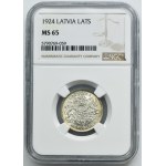 Latvia, Republic of Latvia, 1 Lats 1924 - NGC MS65