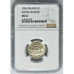 Żaglowiec, 2 złote 1936 - NGC MS61