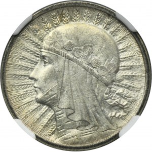 Głowa Kobiety, 2 złote 1933 - NGC MS60