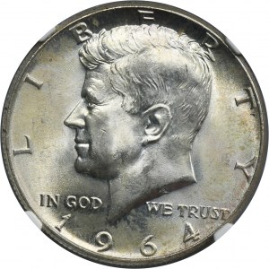 USA, 1/2 Dollar Philadephia 1964 - Kennedy - NGC MS65