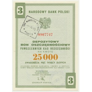 3-letni Depozytowy Bon Oszczędnościowy PKO, 25 000 zł