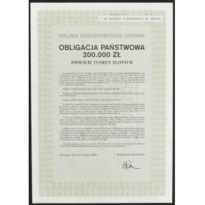 Obligacja Państwowa 1989, 200.000 zł