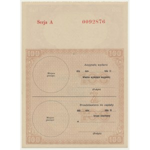 Assignment 100 zloty 1939