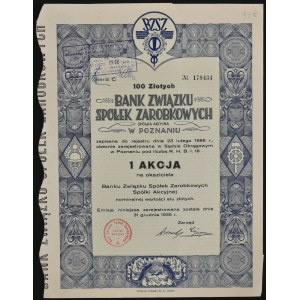 Bank Związku Spółek Zarobkowych S.A. w Poznaniu, 100 zł 1935