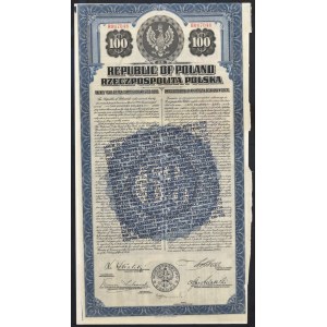 6% Pożyczka Dolarowa 1920, skonwertowana na 4,5%, obligacja $100