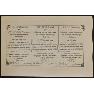 Chodorów Akcyjne Towarzystwo dla Przemysłu Cukrowniczego, 5 x 100 zł 1928