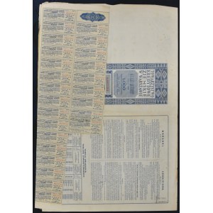 Towarzystwo Kredytowe Ziemskie w Warszawie, 6% list zastawny 1929, 1.000 franków francuskich