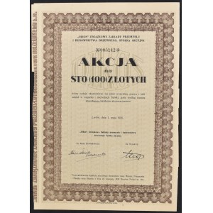 Oikos Związkowe Zakłady Przemysłu i Budownictwa Drzewnego S.A., 100 zł 1926