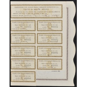 Warszawskie Towarzystwo Kopalń Węgla i Zakładów Hutniczych S.A., 100 zł 1929