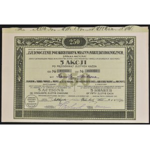 Zjednoczenie Polskich Fabryk Maszyn i Narzędzi Rolniczych S.A., 5 x 50 zł 1921