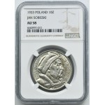 Sobieski, 10 złotych 1933 - NGC AU58