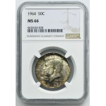 USA, 1/2 Dollar Philadephia 1964 - Kennedy - NGC MS66