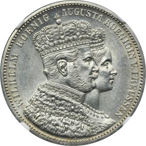 Germany, Kingdom of Prussia, Wilhelm I, Crown Thaler Berlin 1861 - NGC MS62