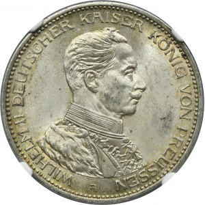 Germany, Kingdom of Prussia, Wilhelm II, 3 Mark Berlin 1914 A - NGC MS63