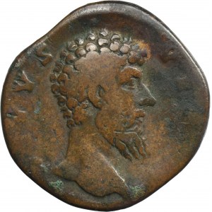 Roman Imperial, Lucjusz Werus, Posthumous sestertius - RARE