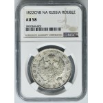 Russia, Alexander I, Rouble Petersburg 1822 СПБ ПД - NGC AU58