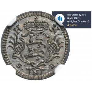 Germany, County of Hohenlohe-Neuenstein-Öhringen, Ludwig Friedrich Karl, 1 Kreuzer Nürnberg 1774 - NGC MS66