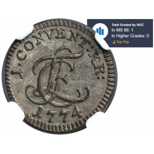 Germany, County of Hohenlohe-Neuenstein-Öhringen, Ludwig Friedrich Karl, 1 Kreuzer Nürnberg 1774 - NGC MS66