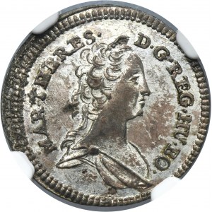 Austria, Maria Theresa, 1 Kreuzer Wien 1744 - NGC MS64