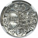 Austria, Leopold I, 3 Kreuzer Hall 1689 - NGC MS66