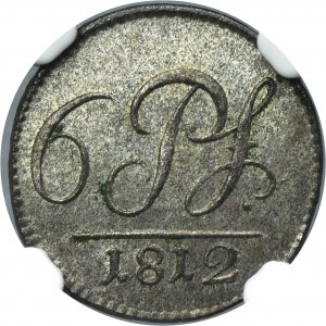 Germany, Principality of Schwarzburg-Rudolstadt, Friedrich Günther, 6 Pfennig 1812 - NGC MS66