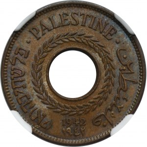 Palestine, British Mandate, 5 Mils London 1942 - NGC MS64 BN