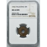 Palestine, British Mandate, 5 Mils London 1942 - NGC MS64 BN