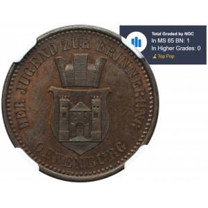 Germany, Grand Duchy of Baden, Friedrich I, 1 Kreuzer Karlsruhe 1871 - NGC MS65 BN