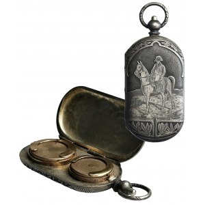 France, Silver coin purse for gold coins of 10 and 20 francs ca. 1900