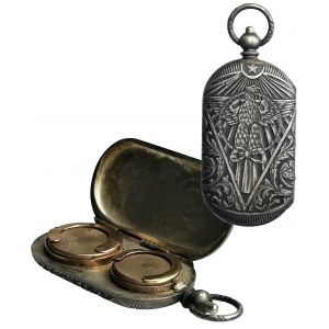 France, Silver coin purse for gold coins of 10 and 20 francs ca. 1900
