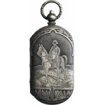 France, Silver coin purse for gold coins of 10 and 20 francs ca. 1900