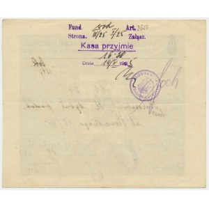 Kraków, pokwitowanie na 11 złotych 34 groszy 1925