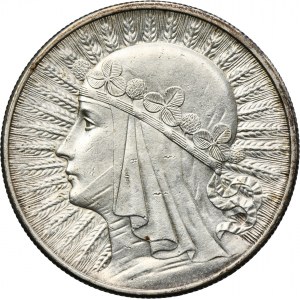 Głowa Kobiety, 10 złotych Londyn 1932