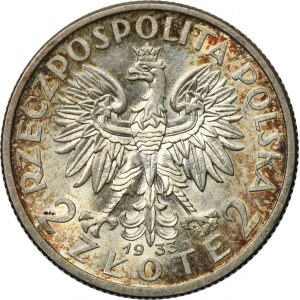 Głowa Kobiety, 2 złote 1933