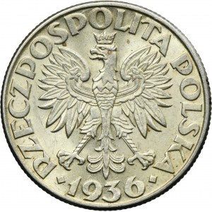 Żaglowiec, 2 złote 1936